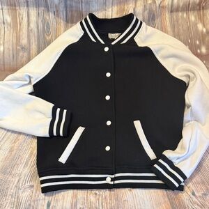 Black and White Bomber Jacket